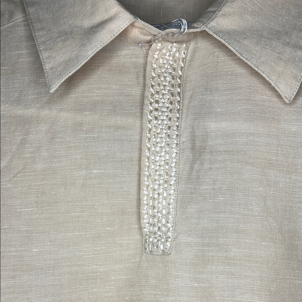 Concepts by Claiborne Beige Linen Long Sleeve Shirt - Picture 5 of 8